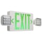 Nuvo Green Combo Exit Sign/Light - 90min Backup - Dual Head - 120/277V 67/120 - alternate 1